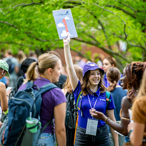 Students on Westminster University's campus